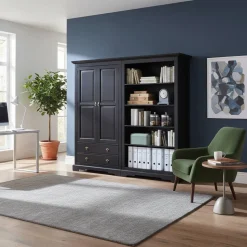 Büromöbel Set Islando im Kolonialstil (zweiteilig)