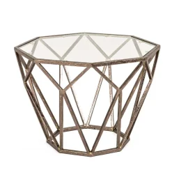 Bronzefarbener Beistelltisch Exados aus Metall