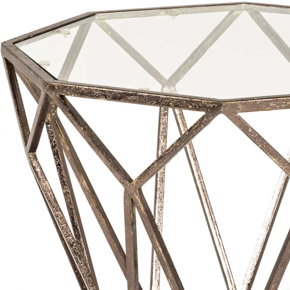 Bronzefarbener Beistelltisch Exados aus Metall