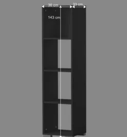 Büroregal mit vier offenen Fächern - Brasova