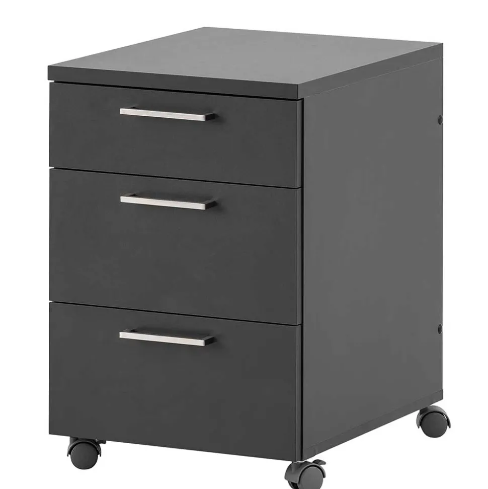 Bürorollcontainer auf weichen Kunststoffrollen - Loshos