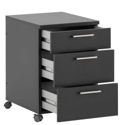 Bürorollcontainer auf weichen Kunststoffrollen - Loshos