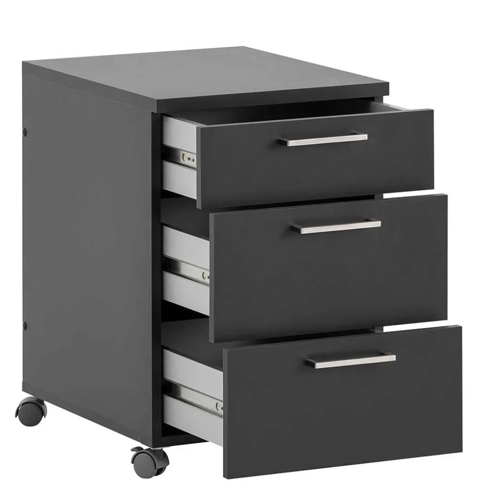 Bürorollcontainer auf weichen Kunststoffrollen - Loshos