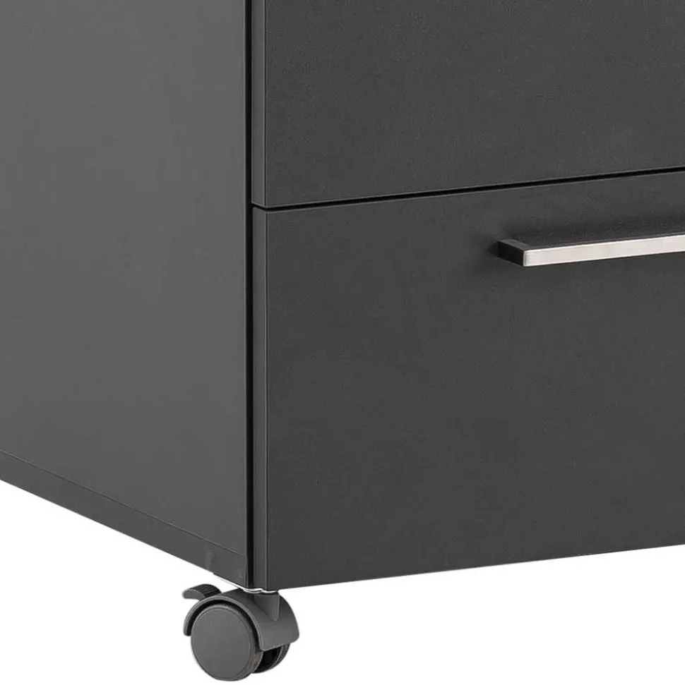 Bürorollcontainer auf weichen Kunststoffrollen - Loshos