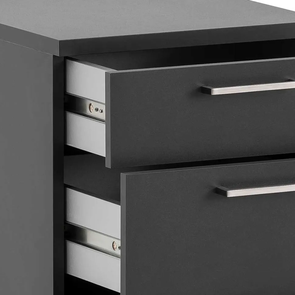 Bürorollcontainer auf weichen Kunststoffrollen - Loshos