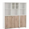 Büroschrank in Weiß & Wildeiche Dekor - Laganzo