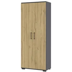 Büroschrank in Wildeiche & Dunkelgrau - Disgano