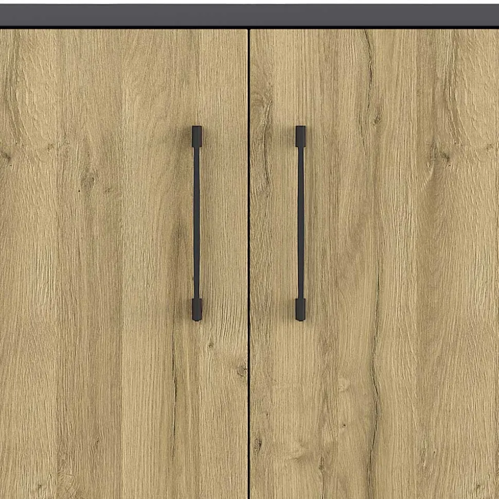 Büroschrank in Wildeiche NB & Dunkelgrau - Disgano I