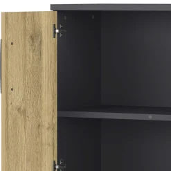 Büroschrank in Wildeiche NB & Dunkelgrau - Disgano I