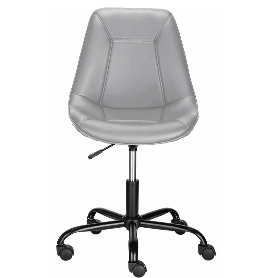 Bürostuhl mit Schalensitz in Grau Kunstleder - Formation