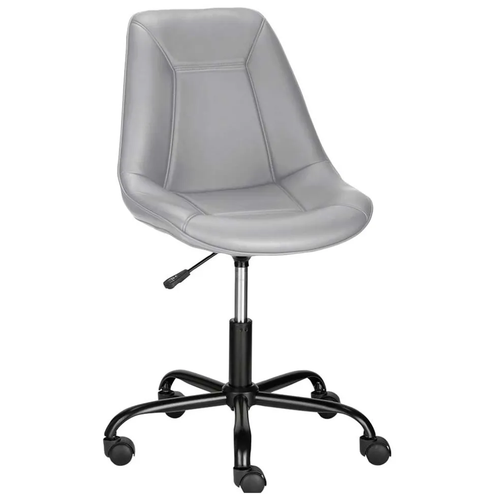 Bürostuhl mit Schalensitz in Grau Kunstleder - Formation