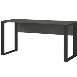 Bürotisch in Dunkelgrau mit Schwarz - Lacuva