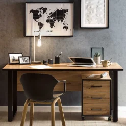 Bürotisch Schreibtisch in Holzoptik Eiche - Zustic