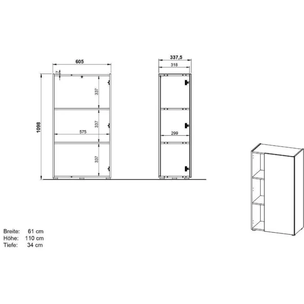 Bürotisch und Schränke Set - Casai (dreiteilig)