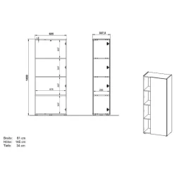 Bürotisch und Schränke Set - Casai (dreiteilig)