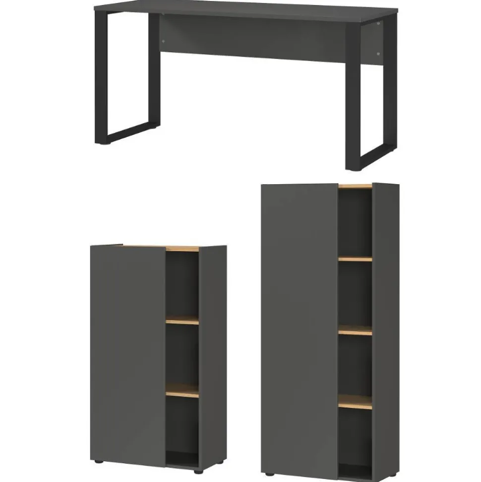 Bürotisch und Schränke Set - Casai (dreiteilig)