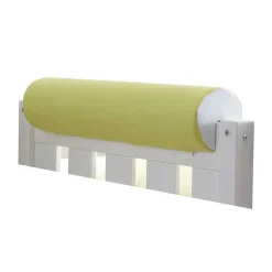 Buche Doppelhochbett in Weiß & Gelb - Linus