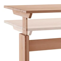 Buchenholz Schreibtisch höhenverstellbar per Raster - Bash