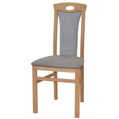 Buchenholz Stühle in Natur & Hellgrau - Zandravo (2er Set)