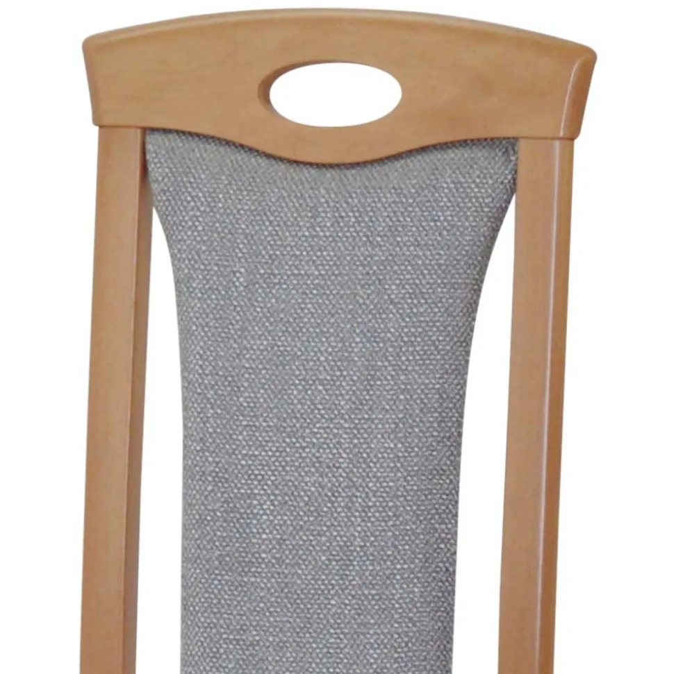 Buchenholz Stühle in Natur & Hellgrau - Zandravo (2er Set)