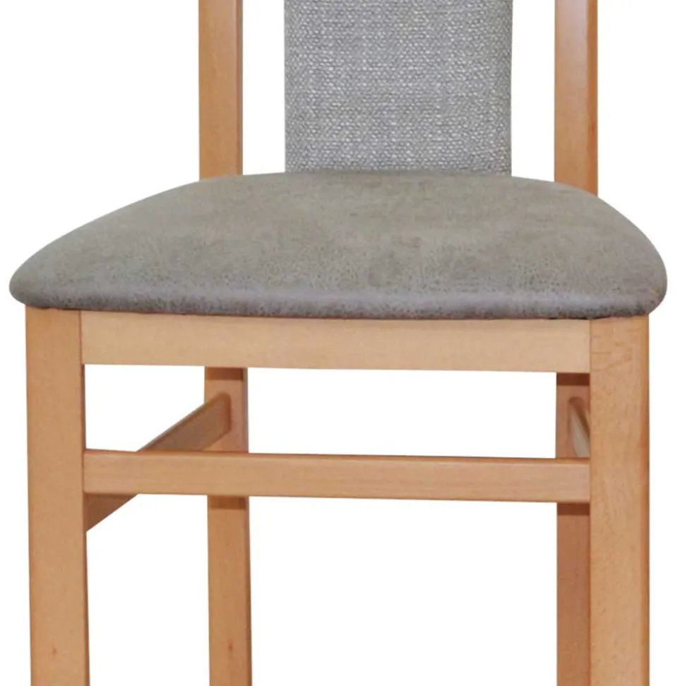 Buchenholz Stühle in Natur & Hellgrau - Zandravo (2er Set)