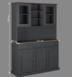 Buffetschrank in Grau & Braun - Nepplan