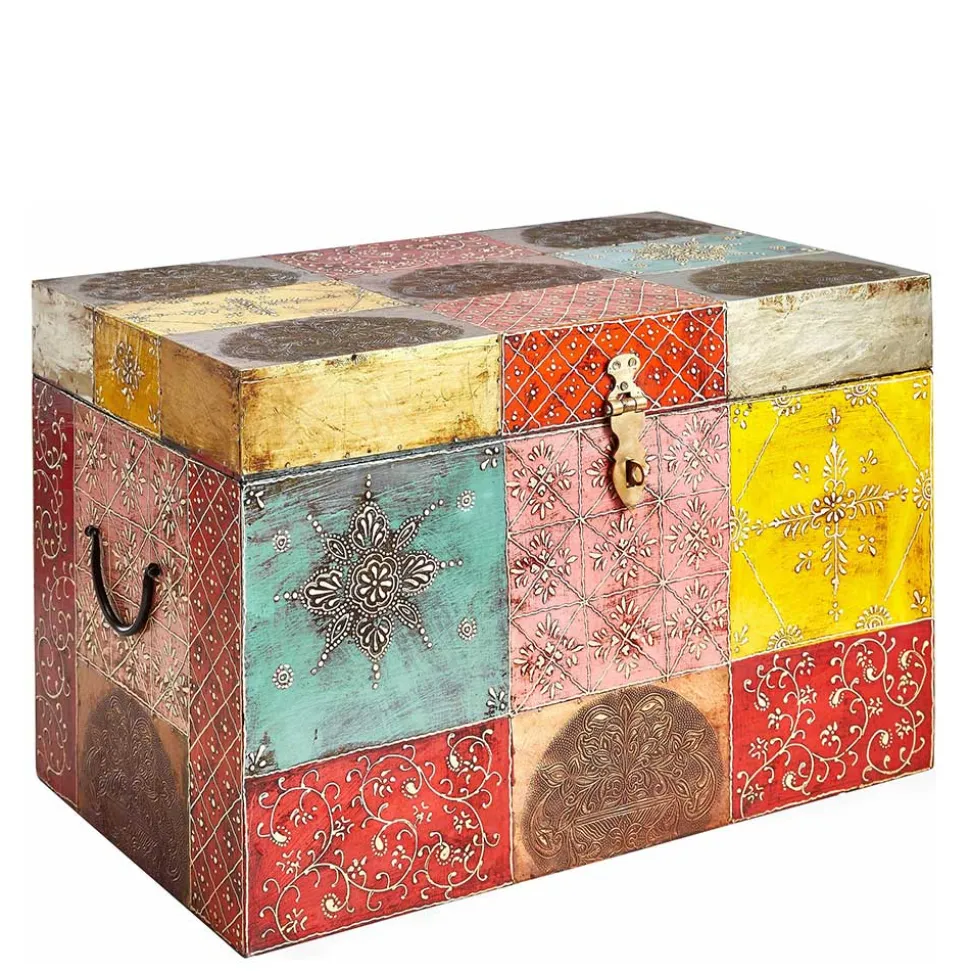 Bunte Holztruhe im Orientalischen Stil - Lilano