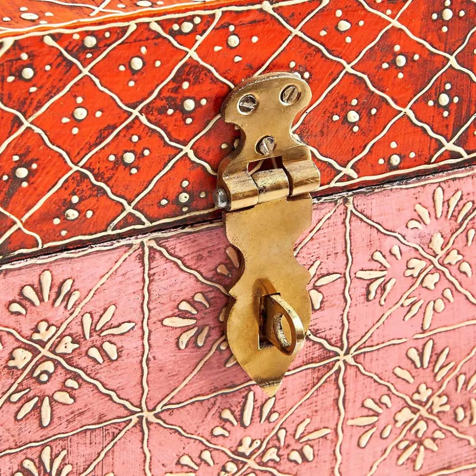 Bunte Holztruhe im Orientalischen Stil - Lilano