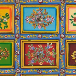 Bunte Kommode mit neun Schubladen - Leverias