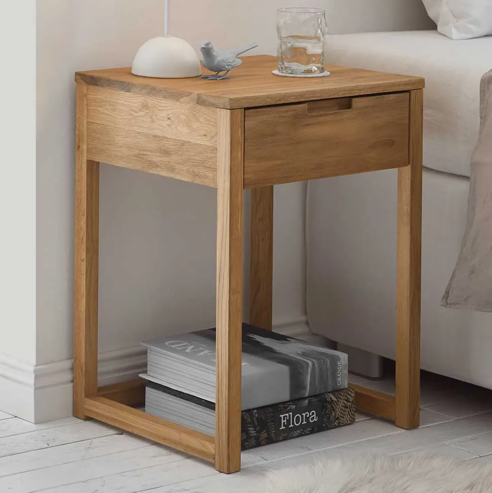 45c60c40 Massivholz Nachtkonsole mit Bügelgestell - Egina