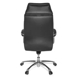 Chefsessel Schreibtischsessel aus Leder in Schwarz - Ekka