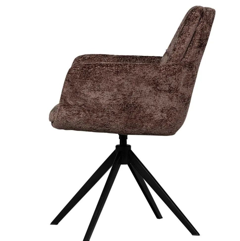 Chenille Armlehnenstühle mit Drehgestell - Abruzzia