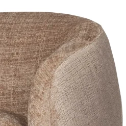Chenille Drehsessel in Beige - Anvica