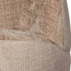 Chenille Drehsessel in Beige - Anvica