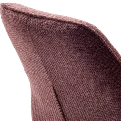 Chenille Drehstühle in Altrosa - Veron (2er Set)