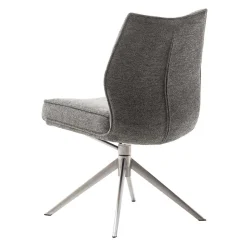 Chenille Esszimmerstuhl um 360 Grad drehbar - Padira (2er Set)