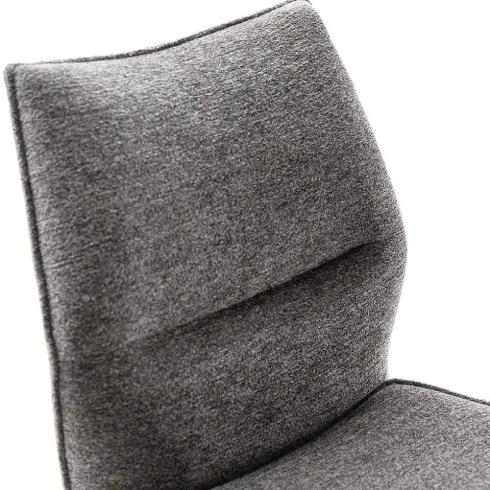 Chenille Esszimmerstuhl um 360 Grad drehbar - Padira (2er Set)