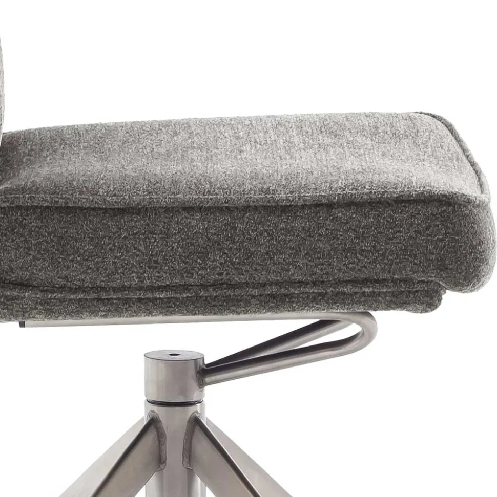 Chenille Esszimmerstuhl um 360 Grad drehbar - Padira (2er Set)