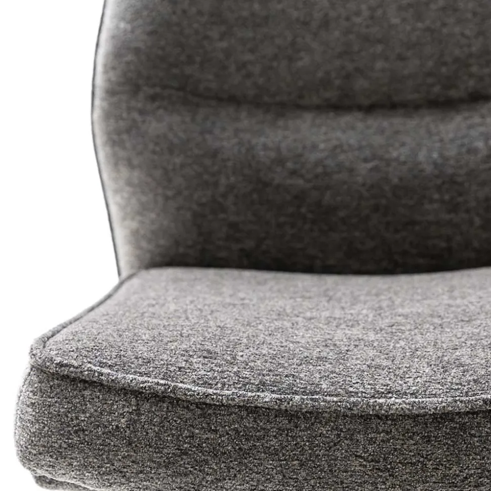 Chenille Esszimmerstuhl um 360 Grad drehbar - Padira (2er Set)