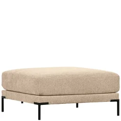 Chenille Hocker in Beigegrau Melange - Paola