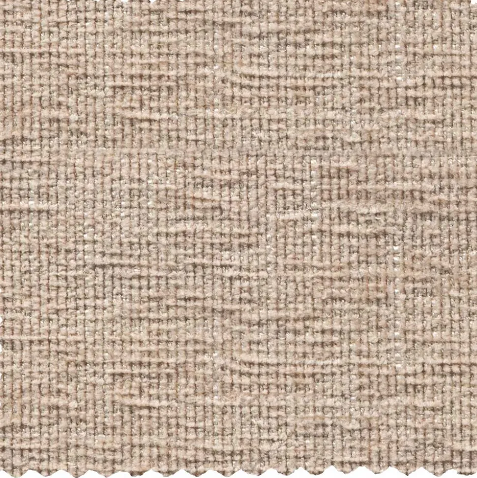 Chenille Hocker in Beigegrau Melange - Paola