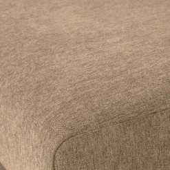 Chenille Polsterhocker in Champagner - Icoleran