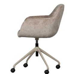 Chenille Schreibtischstuhl in Taupe - Vorius