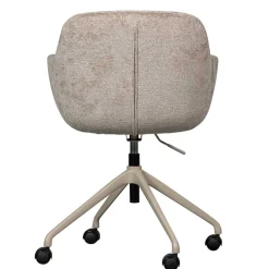 Chenille Schreibtischstuhl in Taupe - Vorius