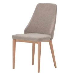 Chenille Stühle in Hellbraun - Hairos (6er Set)