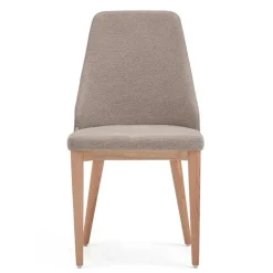 Chenille Stühle in Hellbraun - Hairos (6er Set)