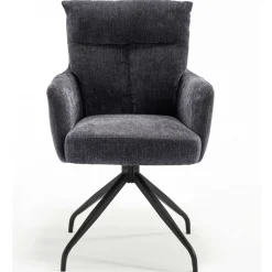 Chenille Tischsessel mit Drehfunktion - Lakeside (2er Set)