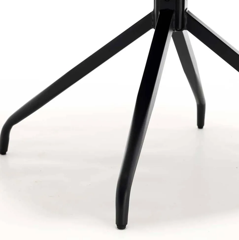 Chenille-Armlehnenstuhl in Kupfer Rotbraun - Medeos (2er Set)