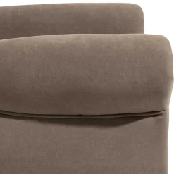 Chesterfield Velours-Sessel in Beigegrau - Georgetta