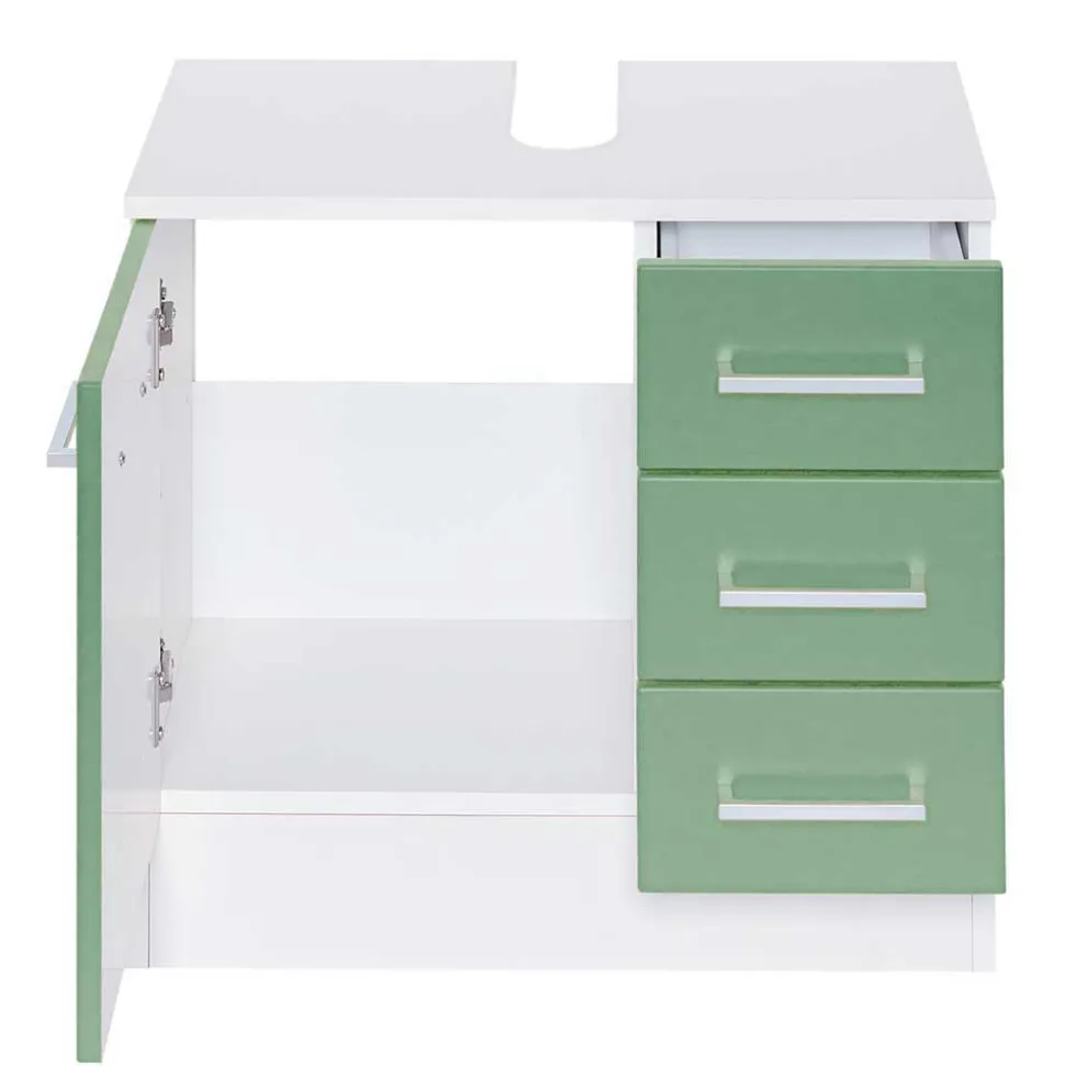 85cm Bad Serie Möbelset in Grün - Loenixa (dreiteilig)
